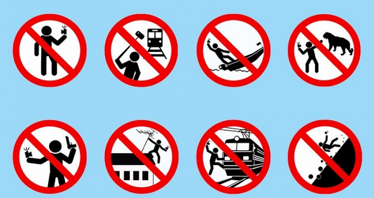 Guía de selfies de riesgo